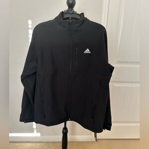 Adidas Golf Softshell, Fleece Lined, Full Zip Golf Jacket Black Medium. NWT.